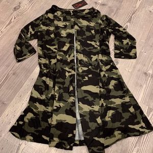 Camo Drape Pocket Cardigan